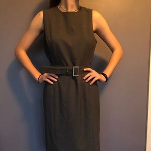 Calvin Klein grey professional mid length dress.